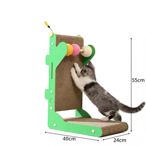 Griffoir vertical en carton épais en forme de cactus, avec noyau remplaçable, idéal <span class=keywords><strong>pour</strong></span> les foyers multi-chats – Offre spéciale - Product Image 2
