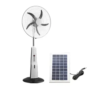 Changrong 16-inch có thể sạc lại đứng fan hâm mộ với LED năng lượng mặt trời di động đứng fan với DC/USB chức năng điều khiển từ xa