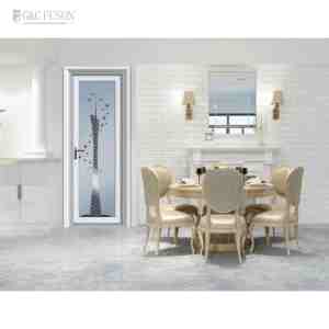 Fuson 2025 סגנונות מודרניים מותאמים אישית הביתה אלומיניום כפול נדנדה דלת casement צרפתית עם גריל - Product Image 6