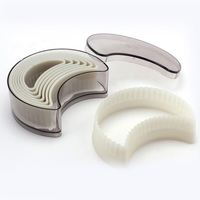 1 ensemble moule à mousse de lune lisse unie, 7 pièces, emporte-pièce en Nylon et fondant, emporte-pièce en plastique