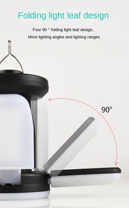 Popular 3/4 Wings Foldable Outdoor Hanging Solar Rechargeable Led Lantern Emergency Tent Leaf Camping <b>Light</b> With <b>Power</b> Bank - Product Image 5