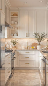 Vrijstaande hoogwaardige voorraadkasten keuken laminaat lak hoge voorraadkast in keukenkasten kastensets - Product Image 2