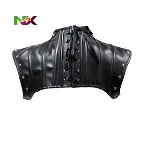 Costume Gotico Medievale in Pelle per Donne Giacca con Spalle Scoperte in <span class=keywords><strong>Ecopelle</strong></span> Armatura Accessori Steampunk - Product Image 4