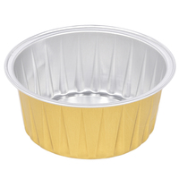 Emballage alimentaire de couleur personnalisée petite taille 125ml feuille d'aluminium gâteau tasse jetable rond four de cuisson feuille casserole conteneur plateau
