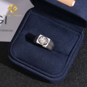 Nouvelle bague en or 18 carats avec diamant de laboratoire de 1,08 carat, qualité D VVS, taille ronde, diamant synthétique pour mariage, femme - Product Image 3