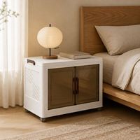 Service en ligne 24h/24, armoire de rangement en plastique de petite taille, design simple, pour table de chevet de chambre à coucher