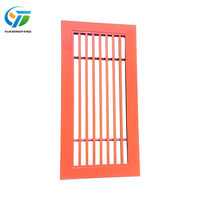 Grille linéaire en alliage d'aluminium rouge de haute qualité, design moderne, ventilation de climatisation HVAC, grille d'aération à fentes réglable