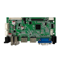 Carte de contrôle d'écran TFT LCD LVDS avec 2 entrées HD/VGA/2 USB/CVBS, prise en charge du jeu en boucle USB pour la publicité et la télécommande