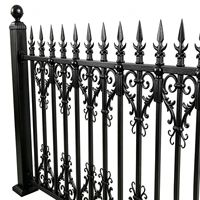 Barrière de sécurité en acier zingué anthracite et alliage d'aluminium, clôture anti-escalade pour jardin/villa