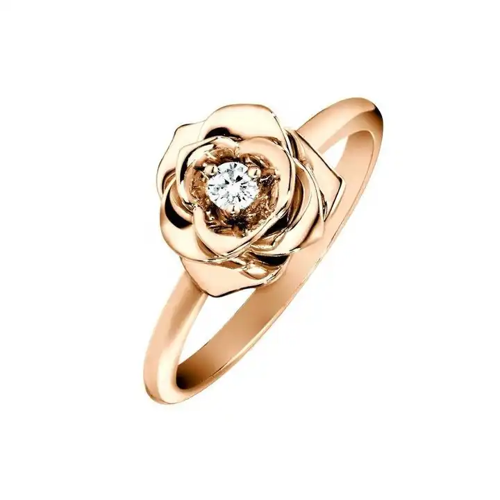 Buy Cz Classic Ring with Rose gold plating 64783 | Kanhai Jewels