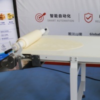 Machine automatique à rouler la pâte à pâtisserie avec fonction de saupoudrage de farine et de pliage de la pâte