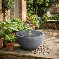 Petite fontaine d'eau électrique en résine pour intérieur et extérieur avec lumières dansantes, design Feng Shui, fonction relaxante