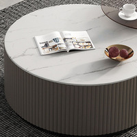 Table basse de style italien, luxe léger, en pierre, combinaison de meubles de salon, table basse moderne en marbre