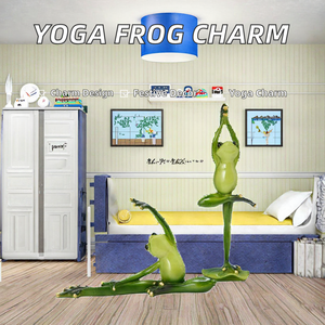 Mignon Mini Poly Résine <span class=keywords><strong>Grenouille</strong></span> Décoration Animal Thème Jardin Figurine Artisanat Charme pour Souvenirs et Cadeaux - Product Image 2