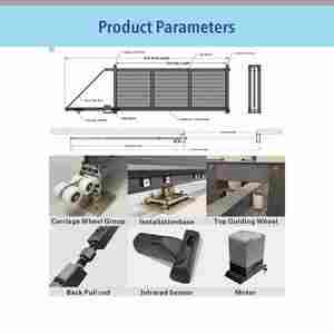 Moteur <span class=keywords><strong>de</strong></span> portail coulissant commercial <span class=keywords><strong>avec</strong></span> portail électrique pliant blanc, portail battant en aluminium pour maison, serrure magnétique pour portail <span class=keywords><strong>de</strong></span> piscine et planches - Product Image 3