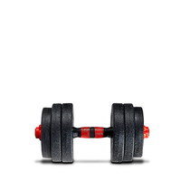 Ensemble d'haltères et de barres de musculation en gros, ensemble d'haltères réglables de 15 kg