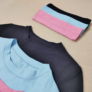 Ensemble de vêtements de détente deux pièces pour femmes de qualité supérieure, avec logo personnalisé, <span class=keywords><strong>pantalon</strong></span> en coton et élasthanne à revers et bandeau, idéal pour l'été - Product Image 3