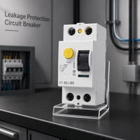 Pemutus Sirkuit Arus Sisa Elektromagnetik AC Tipe B 2P 4P 63A 30mA 100mA 300mA 6kA 230V RCCB Industri 50/60Hz TOMZN