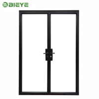 Puertas y Ventanas Corredizas de Aluminio con Marco Negro de Lujo - Doble Acristalamiento, Diseño Moderno Retro para Casas de Alta Gama