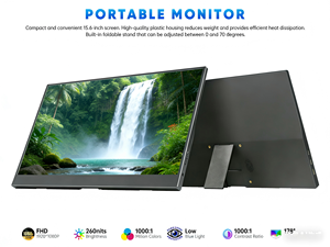 Monitor Portátil Táctil <span class=keywords><strong>IPS</strong></span> de 15.6 Pulgadas 1080P 60Hz con Altavoces Estéreo Integrados y Soporte para Oficina, Entretenimiento y Juegos - Product Image 2