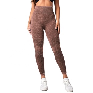 Leggins lavati palestra donna Scrunch Butt Legging Sport <span class=keywords><strong>Femme</strong></span> pantaloni da Yoga senza cuciture - Product Image 1