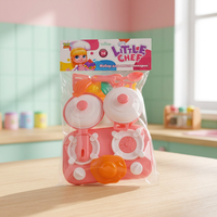 Ensemble de vaisselle de cuisine en plastique pour enfants avec des jouets et des accessoires pour les enfants de 2 à 4 ans, emballé en BOPP