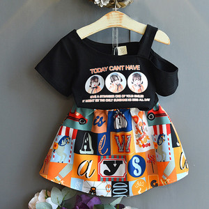 Ensembles de robes pour enfants en coton à imprimé floral, style féerique, avec t-shirt, pour la vente en gros à Bangkok et l'affichage en magasin de vêtements - Product Image 6