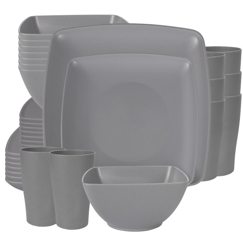 16-Piece Fine Bone China Luxury Dinnerware Set Sustainable Wheat Straw Design for Home Use