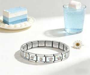Pulsera Modular con Emojis Divertidos y Frescos en Azul, Regalo Moderno Personalizado con Foto, Joyería para Parejas, Reloj de Moda Creativo Personalizado - Product Image 3