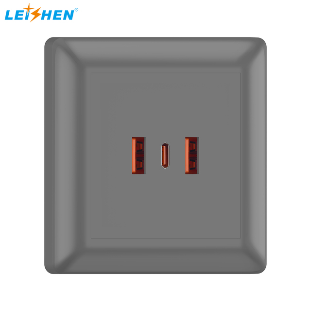 GaN 45W PD45W 16A Super Fast Charging Socket Type A+C+C Multi Ports Quick Charging Wall Mount USB Outlet EU France Germany
