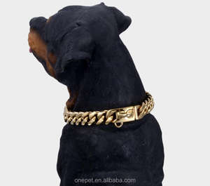 Collar de lujo para mascotas de alta resistencia, cadena de Collar de perro sin tirones de acero inoxidable, 15mm, 19mm de ancho, muchas longitudes, Collar de cadena disponible - Product Image 2