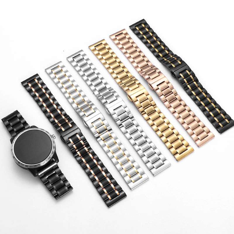 Five Beads CHARM Stainless Steel 22mm Strap Compatible for for for Smart Watch Band Southeast Asia Cross-Border Hot