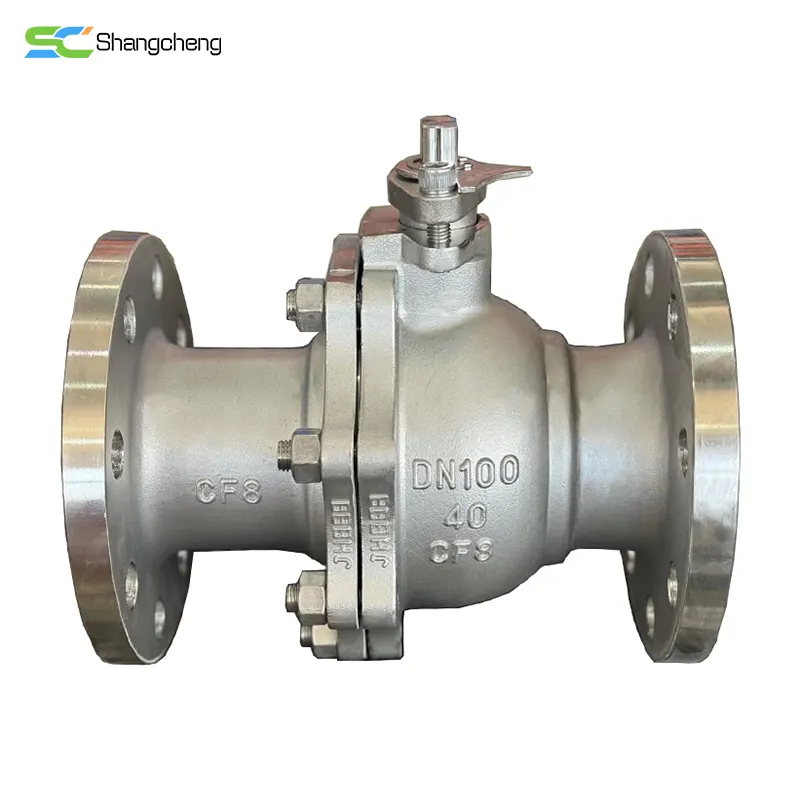 Stainless steel flange ball valve Pneumatic 2 Way Float Ball Valve