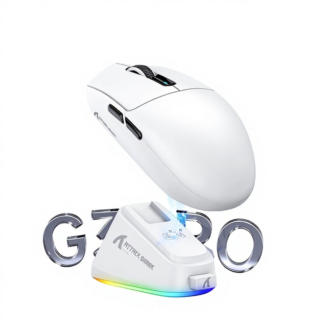 ATTACK SHARK G3PRO Mouse Lightweight E-Sports Gaming Three-Mode Wireless for RGB PixArt 3311 Sensor 6-Button Charging Dock