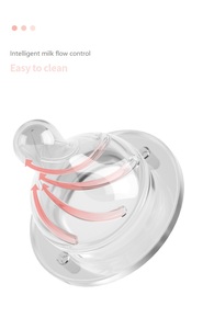 Tetina <span class=keywords><strong>de</strong></span> silicona <span class=keywords><strong>de</strong></span> grado médico, tetina <span class=keywords><strong>de</strong></span> alimentación sin BPA BPS, cierre a la naturaleza - Product Image 4