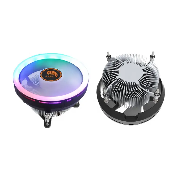 China Supplier Computer Cpu Cooling Heat Sink With Rainbow led Fan CPU Cooler