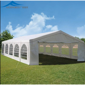 Nuova Tenda Moderna Grande Bianca per Matrimoni, Eventi all'Aperto, Fiere e Feste - Gazebo Elegante con Vetro Trasparente 6x12m in Poliestere - Product Image 2