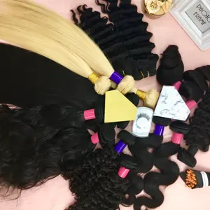 Haiyi 머리 원래 원시 처녀 인간의 머리 번들 무료 샘플 브라질 표피 정렬 머리 도매 공장 최고 판매