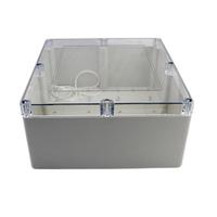 Boîtier de jonction étanche IP66 QCheng F10-1T en ABS transparent 320*240*140mm avec 8 vis pour instruments électroniques
