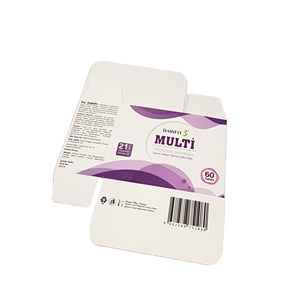 Cajas de cartón de lujo impresas en offset con laminación mate y embalaje reciclable para suplementos sanitarios Vitaminas - Product Image 3