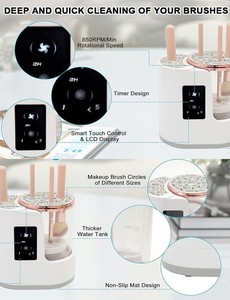 Nettoyeur et sécheur automatique de pinceaux de maquillage, nettoyeur électrique multifonctionnel en silicone avec séchage rapide et fonctions de nettoyage - Product Image 6