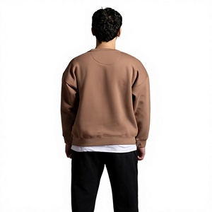 Men's Crew Neck Cotton <b>Fleece</b> <b>Sweatshirt</b> with Custom Front Logo Colorblock Pattern Streetwear Style-OEM Supplier - Product Image 2