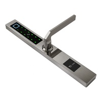Serrure de porte française numérique pour patio, serrure intelligente WiFi APP TTLock, code d'accès par empreinte digitale, carte, crochets intelligents, serrure de porte coulissante, quincaillerie de porte