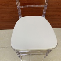 Vente en stock de coussin de chaise Chiavari Phoenix Napoléon, épaisseur 4,5 cm, panneau en mousse PU vinyle avec autocollant en velcro, matériau plastique