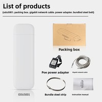 Amplificateur de signal 5G extérieur avec alimentation POE/DC 2,5 Gbps, 1 port LAN GE, 1 SIM, 1 port Type-C, couverture de 300-500 m²