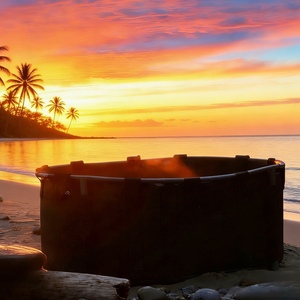 Jacuzzi de Leña de Acero Inoxidable para 4 Personas, Plegable, Portátil, para Jardín, Camping, con <span class=keywords><strong>Parrilla</strong></span> para Barbacoa - Product Image 4