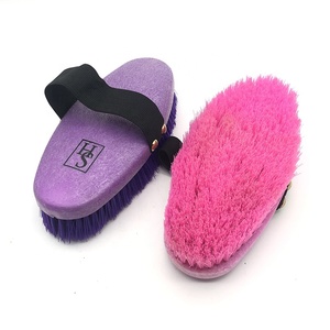Fourniture d'usine poignée en plastique nettoyage brosse à <span class=keywords><strong>cheveux</strong></span> cheval Groomingh outil cheval corps brosse - Product Image 1