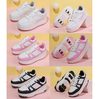 Chaussures de patin à roulettes rétractables quatre chaussures décontractées à 4 roues pour jeune garçon et fille