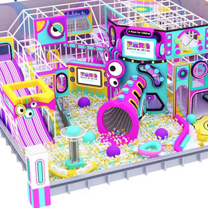 Aire de jeux intérieure pour enfants pour les tout-petits avec blocs souples Mini toboggans et aires de jeu de rôle sensoriel - Product Image 1