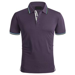 Fabricant de polos personnalisés pour hommes, vente en gros de polos en coton piqué à manches courtes, uniforme d'entreprise, polo de golf, fournisseur OEM ODM - Product Image 2